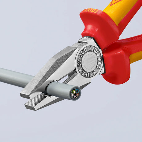 Szczypce uniwersalne Knipex 03 06 200 Szczypce uniwersalne vde (czerwony żółty, 200 mm)