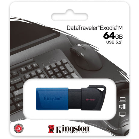 Pendrive Kingston Data Traveler Exodia M 64 GB (niebiesko-czarny, USB-A 3.2 gen 1)