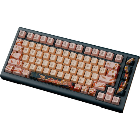 Mechaniczna klawiatura do gier Ducky Year of the Snake 2025 z limitowanej edycji rgb (czarna, układ amerykański (qwerty), wiśniowy mx2a brązowy, 75%, rgb, nasadki klawiszy pbt barwnikowe, hot-swap)