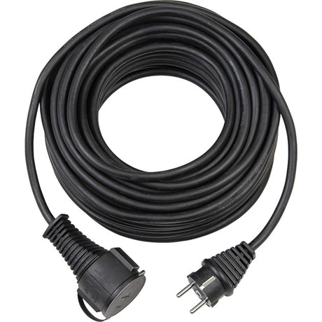 Wysokiej jakości przedłużacz Brennerstuhl 10m (IP44, kabel zewnętrzny) czarny