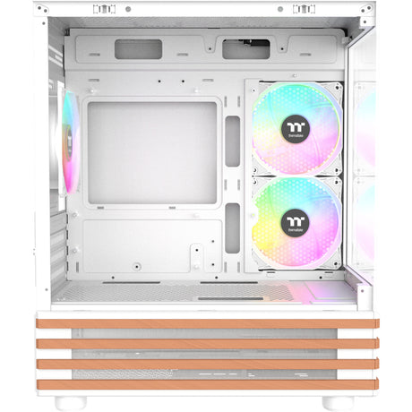 Obudowa mini tower Thermaltake View 170 ws argb (biały kolor drewna | 2x usb-a | rgb | szkło hartowane)