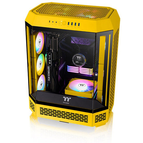Thermaltake ct120 ex Reverse Argb Sync Wentylator chłodzący komputer Bumblebee (zestaw 3 wentylatorów) Wentylatory obudowy (żółty, 3 sztuki, 120 x 120 x 25 mm, pwm)