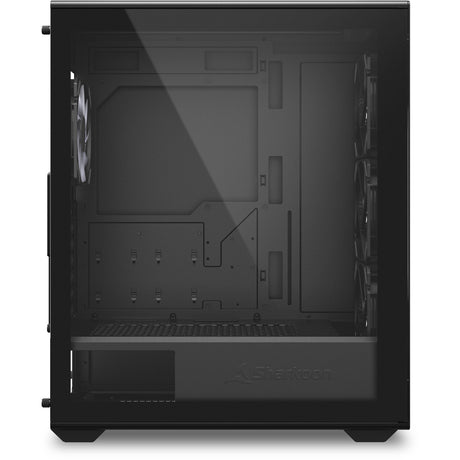 Obudowa Sharkoon VK4 ARGB Midi Tower (czarna | 2x USB-A | RGB | szkło hartowane)