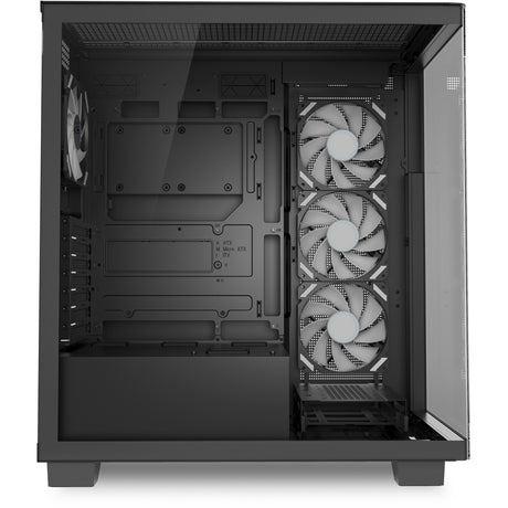 Obudowa midi tower Sharkoon Elite Shark Ca500 (czarna | 2x USB-A | 1x USB-C | RGB | szkło hartowane)