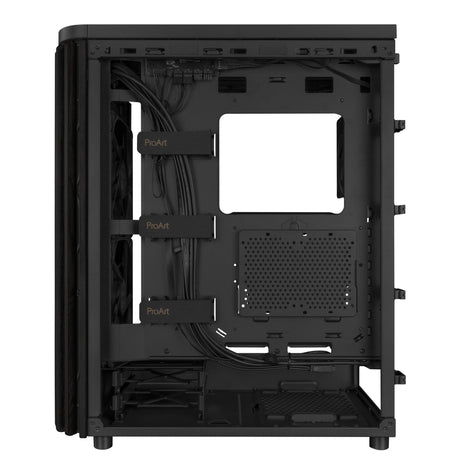 Asus proart pa401 wood Edition - obudowa midi tower z metalowym panelem (czarna | 2x USB-A | 1x USB-C)