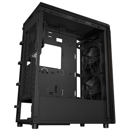 Asus proart pa401 wood Edition - obudowa midi tower z metalowym panelem (czarna | 2x USB-A | 1x USB-C)