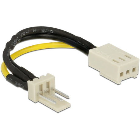 Delock kabel zasilający 3-pinowy męski > 3-pinowy żeński (wentylator) (czarno-żółty)
