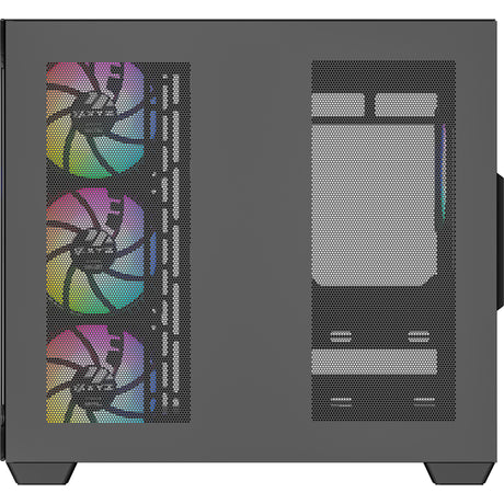 Xyz pc gear tesseract x obudowa midi tower (czarna | 2x USB-A | 1x USB-C | szkło hartowane)