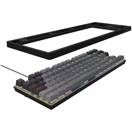 Mechaniczna klawiatura do gier Lorgar Azar 514tkl rgb (czarna, układ amerykański (qwerty), logar dream, 80% (tkl), rgb)