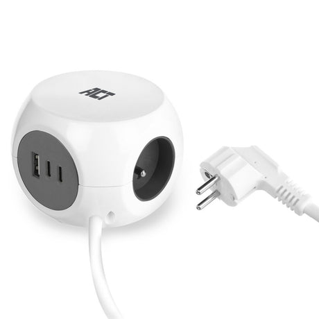 Act Connectivity Act listwa zasilająca z 3 gniazdami, zasilanie 30 W, porty USB-C a, długość kabla 1,5 m ac2425