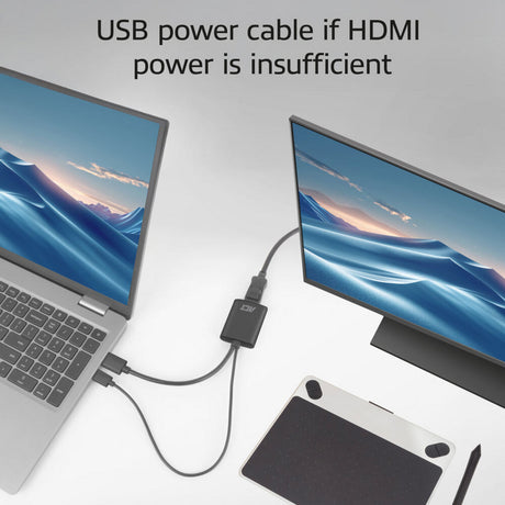Możliwość podłączenia adaptera HDMI do Displayport, 4k przy 60 Hz (czarny)