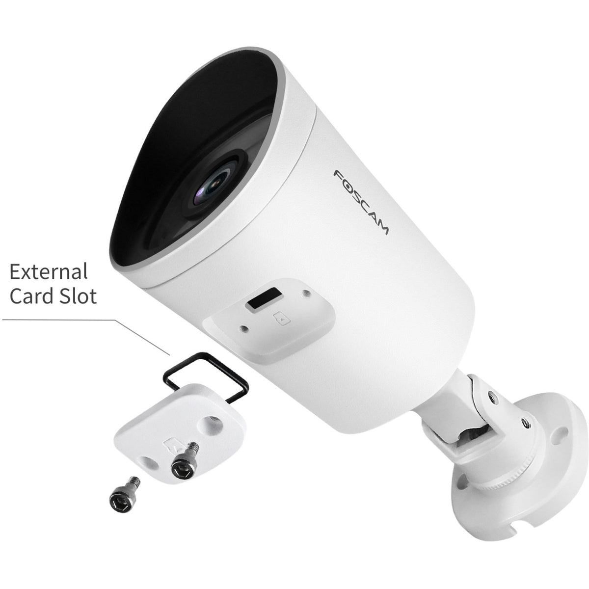 Foscam G4C, zewnętrzna kamera bezpieczeństwa 2K Starlight WiFi (biała)