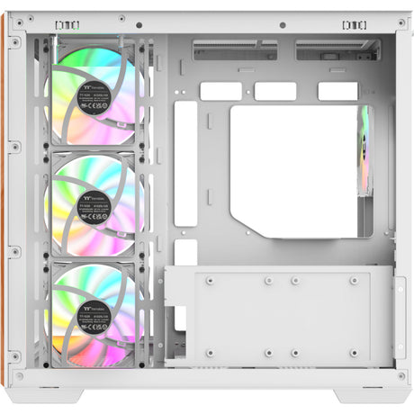 Obudowa Thermaltake View 380 ws argb Snow Midi Tower (biały kolor drewna | 2x USB-A | 1x USB-C | RGB | szkło hartowane)