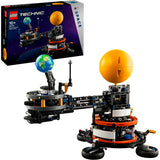 Lego technic - zabawka konstrukcyjna z ziemią i księżycem w ruchu