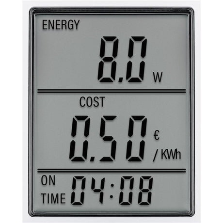 Cyfrowe urządzenie pomiarowe Goobay do pomiaru kosztów energii (białe)