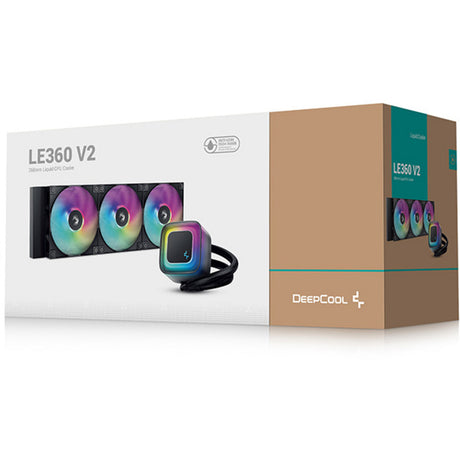 Seria Deepcool le360 v2 - wszechstronne chłodzenie wodne - 360 mm - oświetlenie rgb - czarny