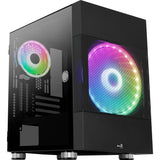 Obudowa mini tower Aerocool atomic v2 (czarna | 2x USB-A | okienko)