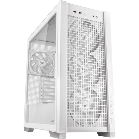 Obudowa midi tower Asus tuf gaming gt302 argb (biała | 2x usb-a | 1x usb-c | rgb | szkło hartowane)