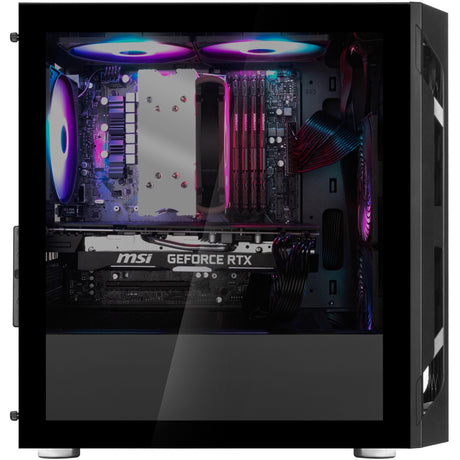 Obudowa midi tower Silverstone sst-fah1mb-g (czarna | 3x USB-A | szkło hartowane)