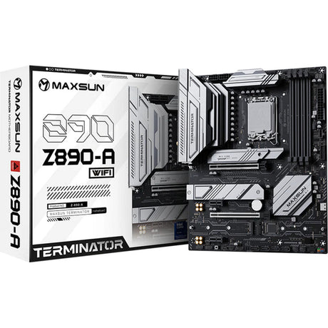 Płyta główna Maxsun MS-Terminator Z890-A WiFi Socket 1851 (czarna, RAID, 2,5 GB-LAN, WLAN, BT, dźwięk, ATX)