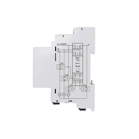 Urządzenie pomiarowe Shelly pro 3em-120a v2 (biały, lan, wifi, bluetooth)