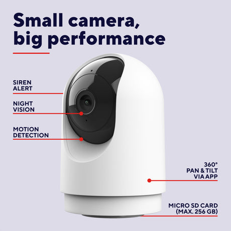 Zaufaj kamerze bezpieczeństwa ipcam-2700 360° (biała, WiFi 2,4 lub 5 GHz)
