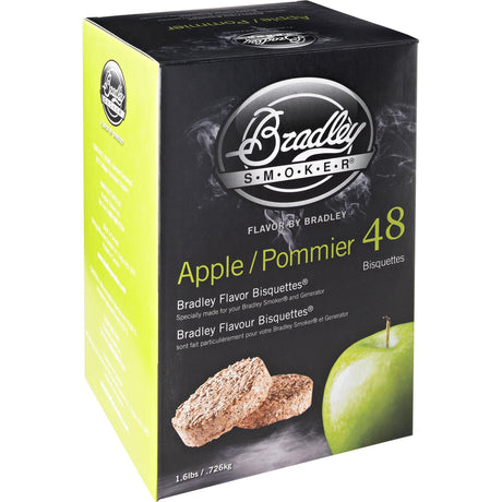 Brykiety z drewna jabłkowego Bradley wędzone drewno (48 sztuk)
