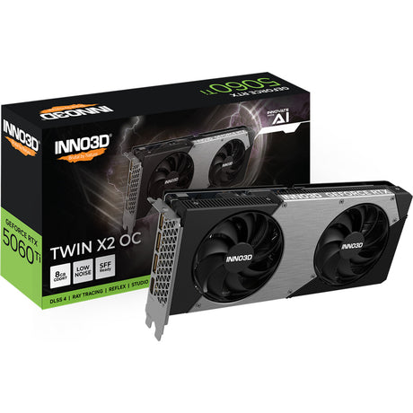 Karta graficzna Inno3D GeForce RTX 5060 Ti Twin X2 OC 8 GB (3x Display Port, 1x HDMI 2.1, DLSS 4)
