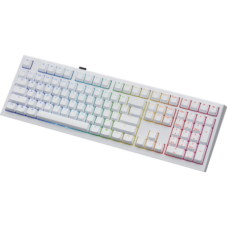 Klawiatura mechaniczna Ducky one x bezprzewodowa rgb (biała, układ amerykański (qwerty), indukcyjna, 100%, z możliwością wymiany podczas pracy, pbt, 2,4 GHz | bluetooth | usb-c)