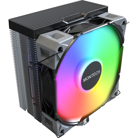 Chłodnica procesora Montech NX400 ARGB (czarna, 4-pin PWM)