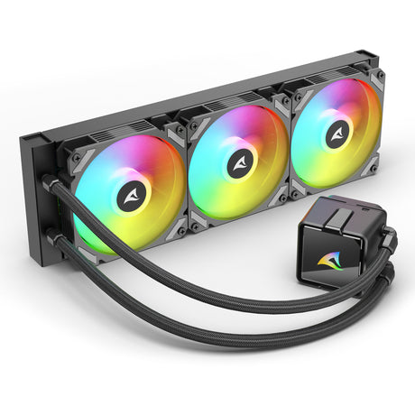 Chłodzenie wodne Sharkoon s60 argb (czarne, 4-pinowe pwm)