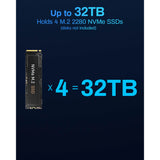 Terramaster f4 SSD NAS (czarny, 1x 5GBE, HDMI, USB)