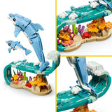 Lego® Creator Zwierzęta morskie 3 w 1: piękne delfiny - przebuduj na konika morskiego lub kraba - 31385