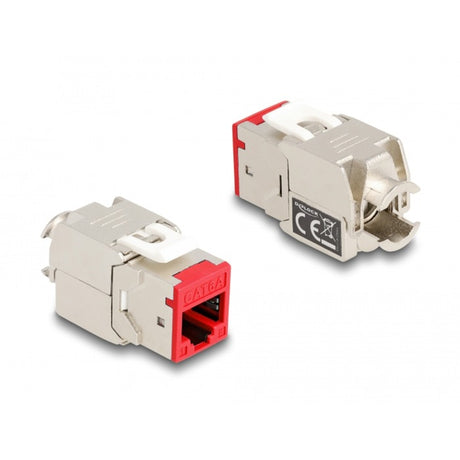 Delock moduł Keystone gniazdo rj45 do lsa cat 6a bez użycia narzędzi, 8 sztuk (wielokolorowe)