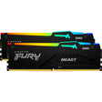 Kingston Fury Beast RGB 32 GB DDR5-6000 (2x 16 GB) RAM (czarny, KF560C30bbeak2-32, XMP 3.0, Expo 1.1)