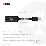 Adapter Club 3D USB-A na RJ45 Ethernet 5 Gb/s (czarny)