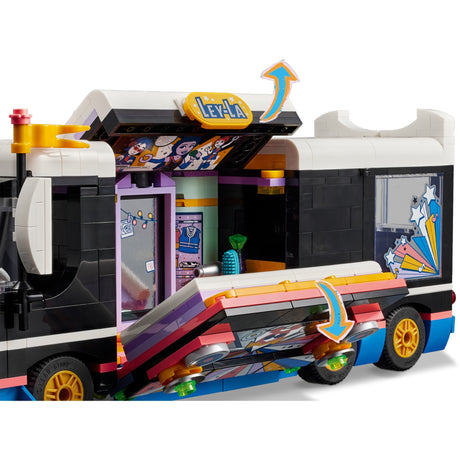 Lego friends — zabawka konstrukcyjna autobusu wycieczkowego z gwiazdami popu (42619)