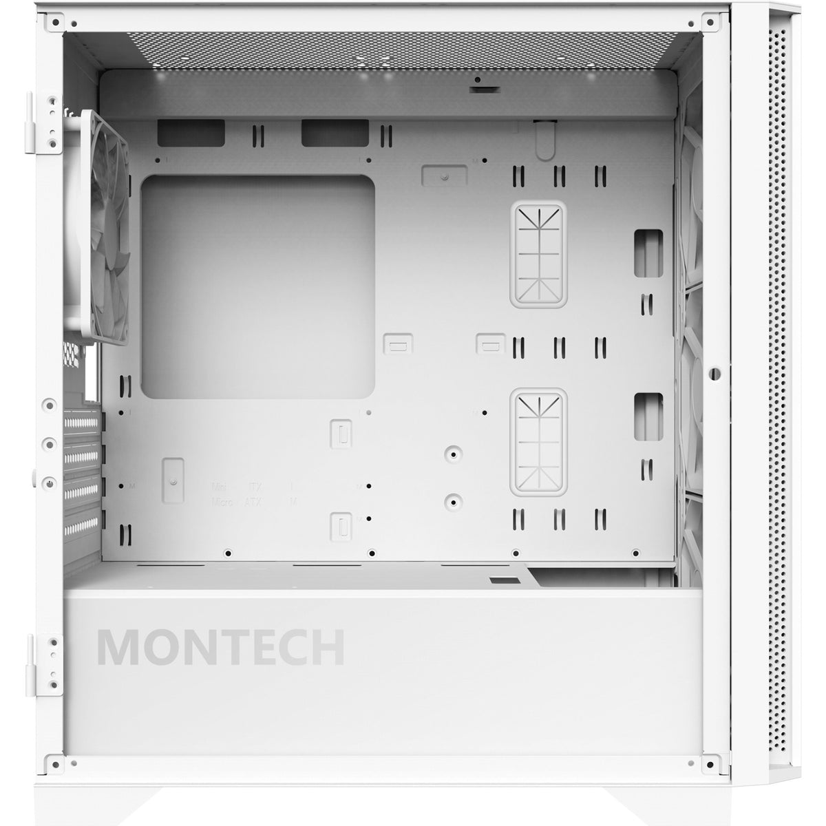 Obudowa mini tower Montech air 100 argb (biała | 3x USB-A | szkło hartowane)