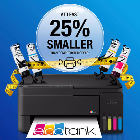Epson ecotank et-2912 wielofunkcyjna drukarka atramentowa (czarna, skanuje, kopiuje, Wi-Fi, w tym do 3 lat atramentu, c11cl62406)