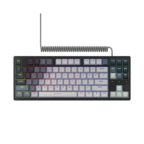 Mechaniczna klawiatura do gier Lorgar Azar 514tkl rgb (biała, układ amerykański (qwerty), logar dream, 80% (tkl), rgb)