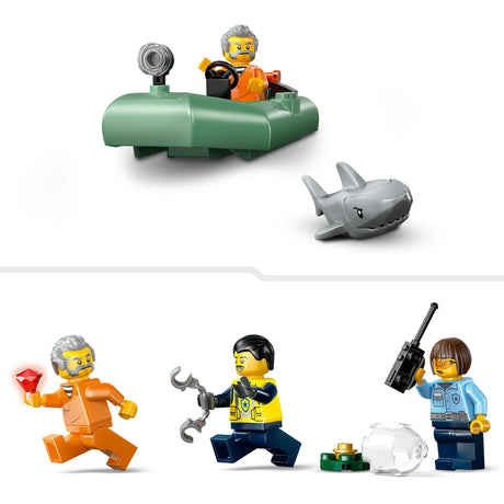 Lego ® pościg miejski z łodzią policyjną, naprawdę pływa - 60456