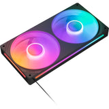 Wentylatory rdzeniowe Nzxt f240 rgb (czarne, 2 sztuki, 240 x 120 x 26 mm)