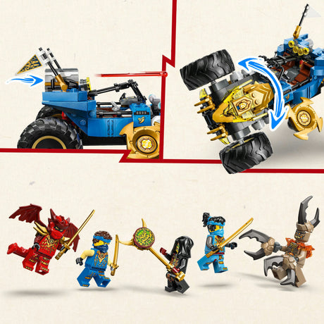 Lego Ninjago - zabawka do konstruowania samochodu przekształcającego Jay'a (71856)