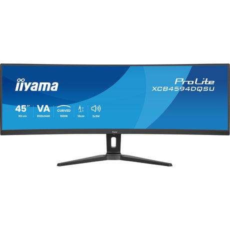 Iiyama Prolite XCB4594DQSU-B1 44,5 zakrzywiony monitor ultrawide (czarny (matowy), HDMI, DisplayPort, USB, audio)