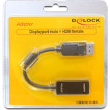 Delock displayport > adapter HDMI (czarny, 0,125 m, pasywny)