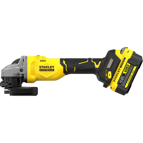 Szlifierka kątowa Stanley Fatmax v20 18 V 125 mm (czarno-żółta, akumulator i ładowarka w zestawie, z walizką)
