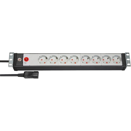 Listwa zasilająca Brennerstuhl premium-line 19 do szaf sterowniczych 8-kierunkowa czarna lampa gr 3m h05vv-f 3g1.5 19 -format