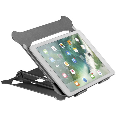 Podstawka pod laptopa Act Connect, aluminiowa, składana, z płynną regulacją wysokości (czarna)