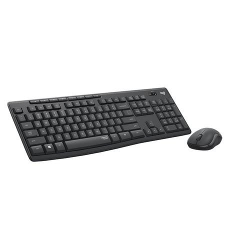 Zestaw komputerów stacjonarnych Logitech mk295 cicha bezprzewodowa klawiatura i mysz (czarny, układ USA-International (QWERTY), 100%)