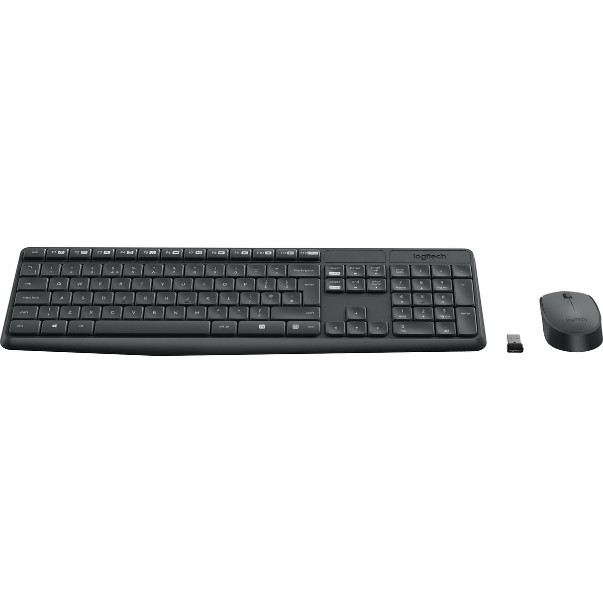 Bezprzewodowy zestaw stacjonarny Logitech mk235 (czarny, układ US-International (QWERTY))